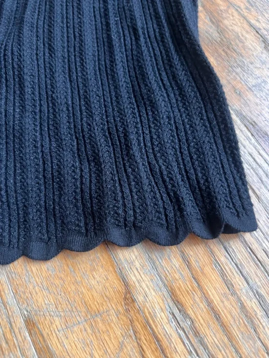 Sézane Black Ribbed Slip Dress - Picture 5 of 5